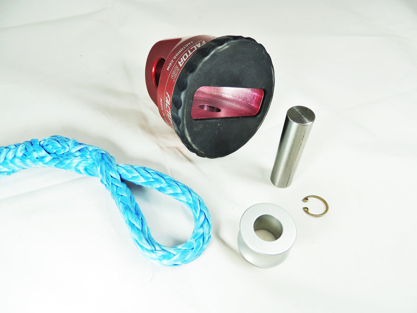 ~(0.1 lbs. 4X3X1)~ SYNTHETIC ROPE SPOOL 0.625 PIN DIAMETER PROLINK FLATLINK FLATLINK E BRIDLE ULTRAHOOK