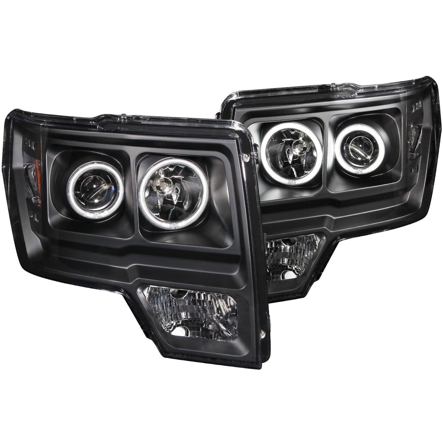 Projector Headlights w Halo Black (SMD LED)