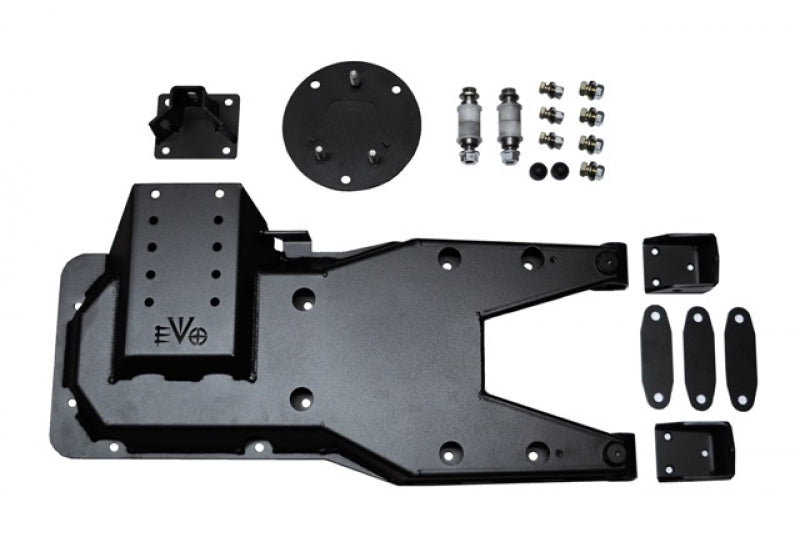 ~(56 lbs. 40X21X7)~ EVO JK Pro Series Hinged Gate Carrier (Black) 2007-2017 Jeep Wrangler JK JKU