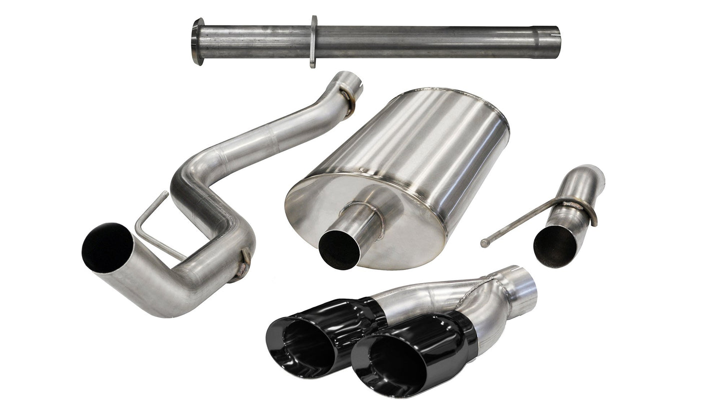 ~(49 lbs. 49X16X12)~ 3.0 Inch Cat-Back Xtreme Single Side Exit Exhaust 4.0 Inch Black Tips 11-14 Ford F150 Raptor 6.2L V8 144.0 Inch Wheelbase Stainless Steel