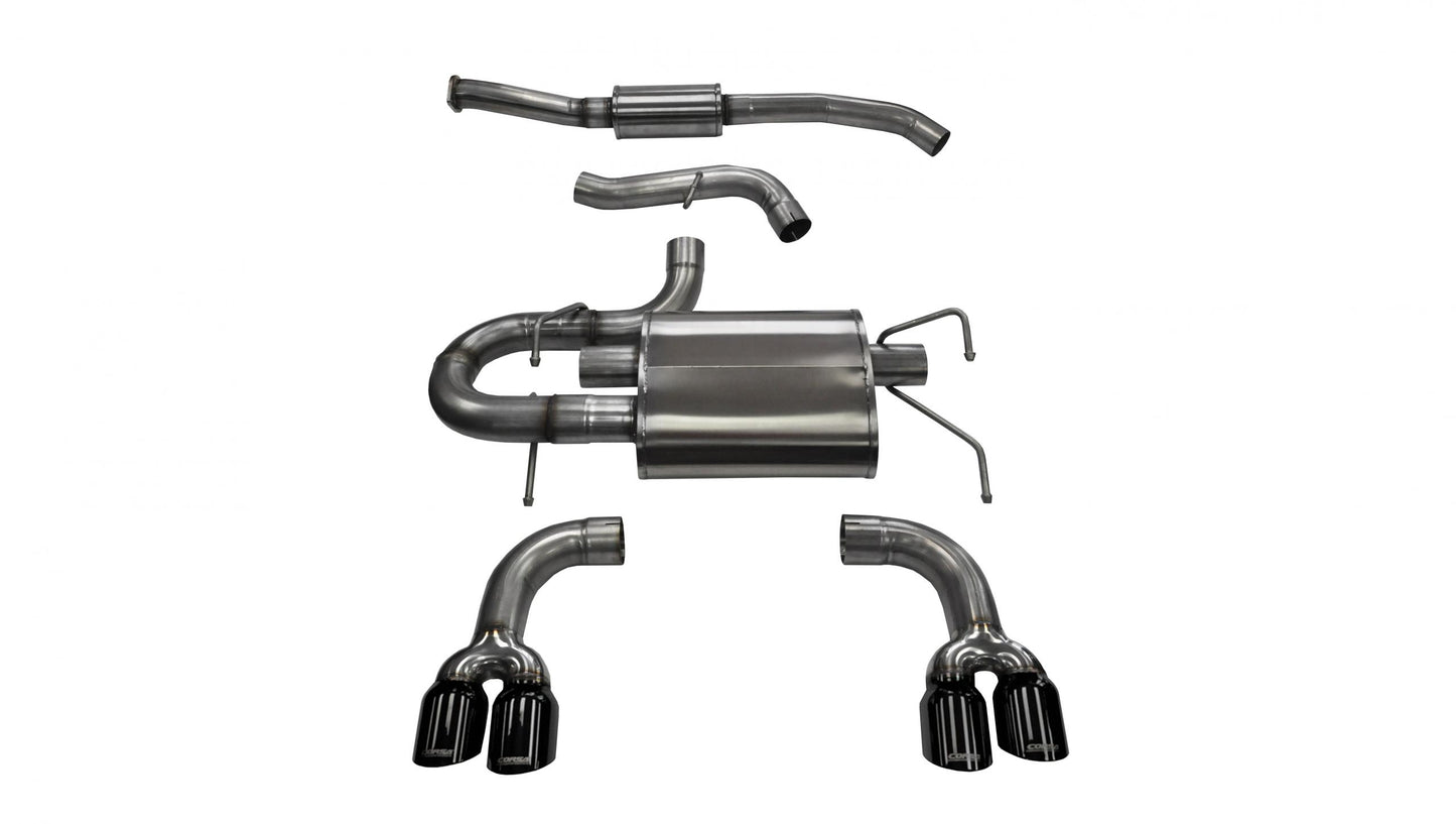 ~(67 lbs. 35X21X15)~ 3.0 Inch Cat-Back Sport Dual Rear Exhaust 3.5 Inch Black Tips 08-14 Subaru Impreza STI WRX Hatchback 2.5L Turbo Stainless Steel
