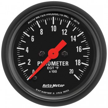 ~(1.2 lbs. 6X6X6)~ GAUGE PYROMETER (EGT) 2 1/16 IN 2000degree F DIGITAL STEPPER MOTOR Z-SERIES