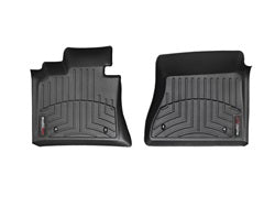 ~(7.1 lbs. 30X25X4)~ Black Front FloorLiner Ford F-150 2015 + Fits SuperCrew and SuperCab; Dual Floor Posts;