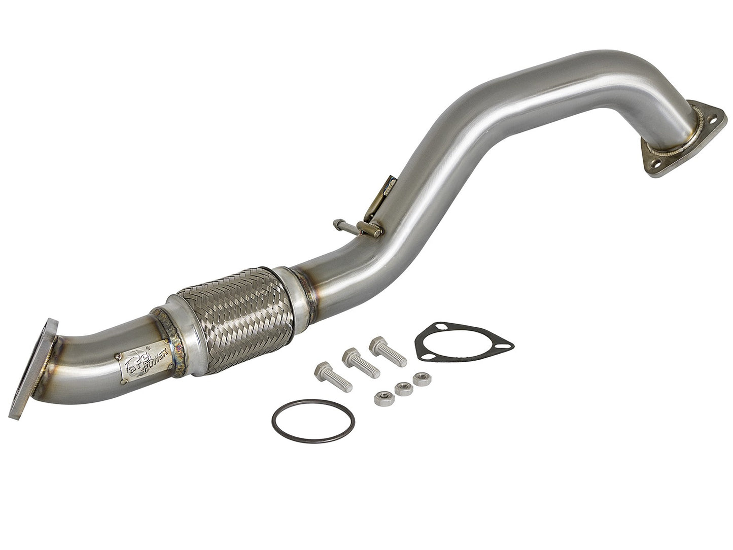 ~(12 lbs. 36X10X10)~ Twisted Steel 2-1/2 IN 304 Stainless Steel Race Series Mid-Pipe Honda Civic / Civic Si 16-20 L4-1.5L (t)