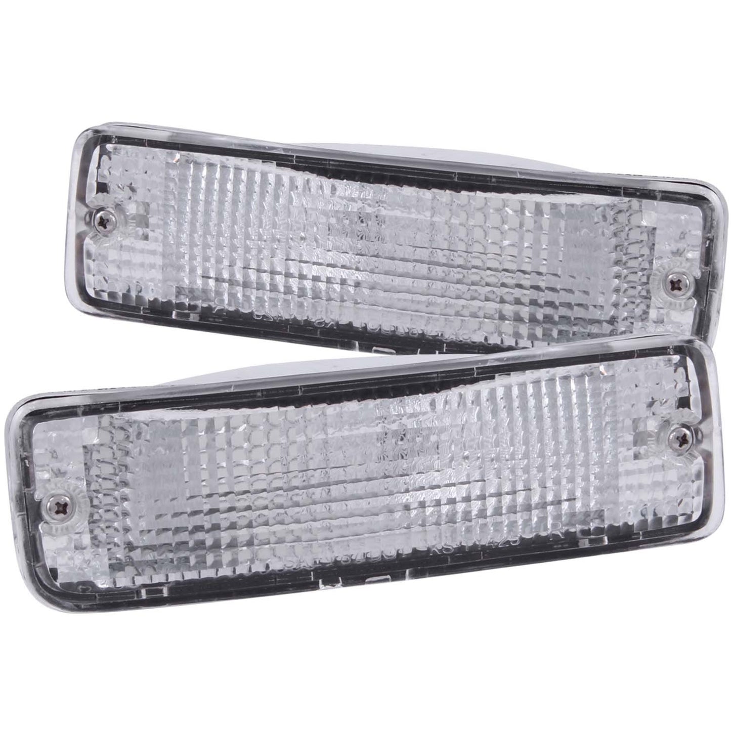 Euro Parking Lights Chrome w Amber Reflector