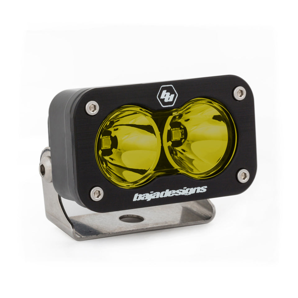 ~(2 lbs. 6X6X6)~ LED Work Light Amber Lens Work/Scene Pattern Each S2 Sport Baja Designs