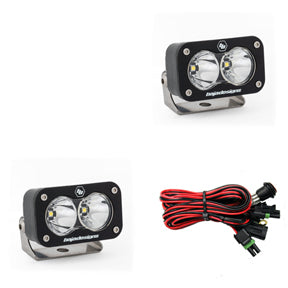 ~(4 lbs. 6X6X6)~ LED Work Light Clear Lens Spot Pattern Pair S2 Sport Baja Designs