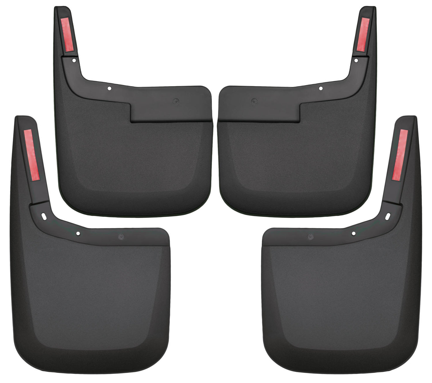 ~(3.7 lbs. 19X13X3)~ Custom Mud GuardsFront and Rear Mud Guard SetTPO - Thermoplastic OlefinBlack