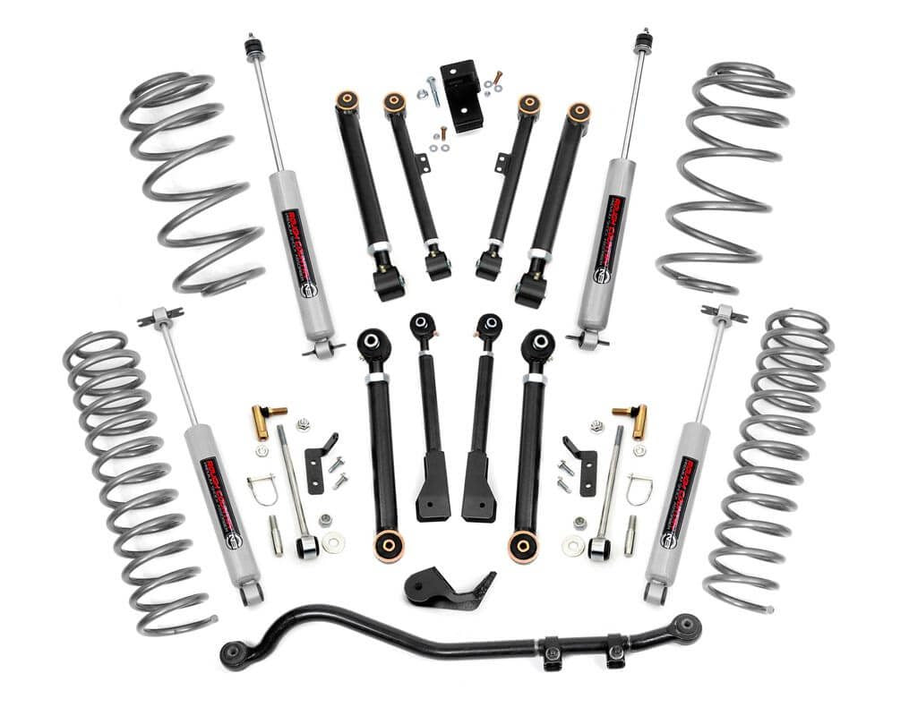 1x 1612XBOX1 1x 11910 1x 11920 1x 1044 1x 1653BOX1 2.5 Inch Lift Kit X-Series Jeep Wrangler TJ 4WD (1997-2006)
