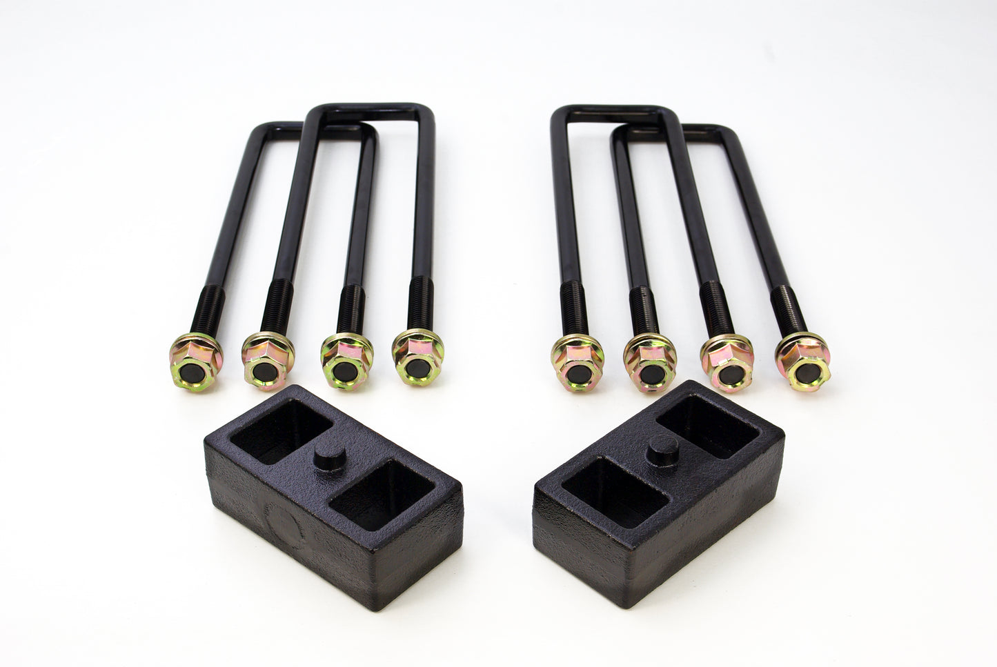 RLS - 2 Rear Block Kit for use with Factory Top Overloads Fits Chevrolet GMC 2500 3500HD 2011-2018