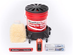 ~(11 lbs. 15X15X14)~ Black Techcare Ready-To-Wash System Rolling Dolly; Bucket: Lit seat: Grit Grate; MittSaver;