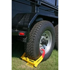 ~(8.2 lbs. 19X14X13)~ TRIMAX Deluxe Universal Wheel Chock Lock