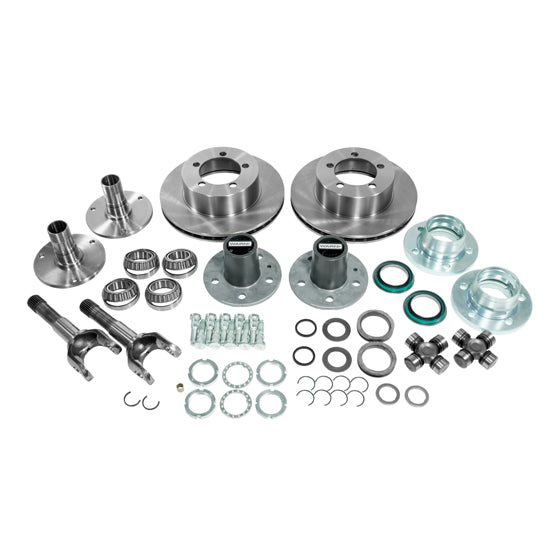 Spin Free Locking Hub Conversion Kit Dana 30 44 TJ XJ YJ 27 spline 5 x 4.5 This kit uses outer axles which use a Spicer 5-760X u joint. Some early model housings use a smaller 5-260X joint and will require new inner axles to use this kit.