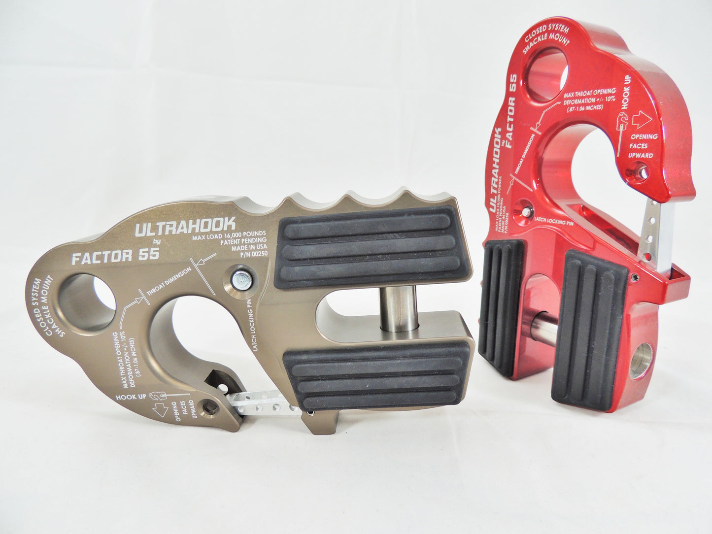~(2.2 lbs. 7X5X3)~ ULTRAHOOK WINCH HOOK WITH SHACKLE MOUNT  GRAY