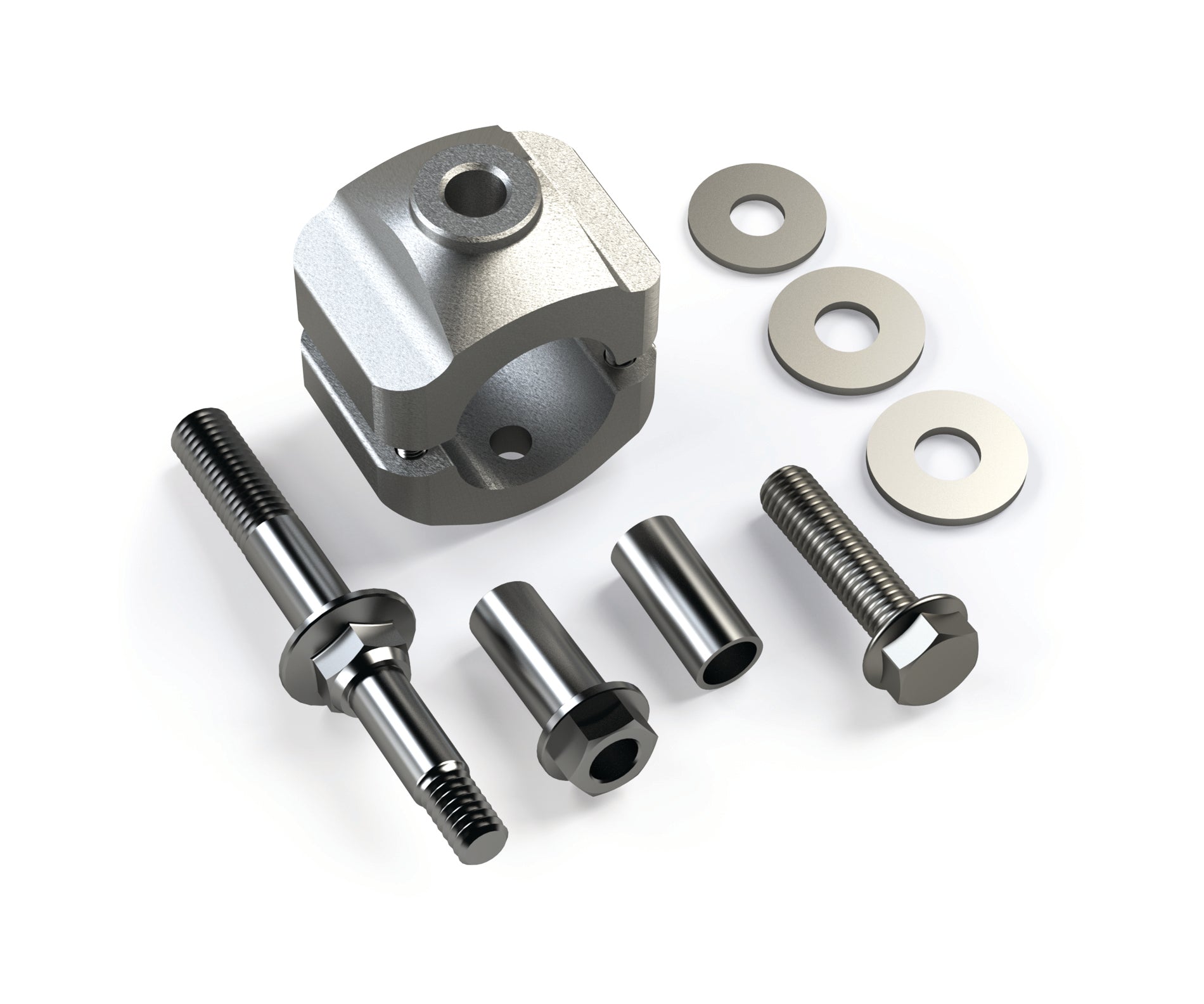 ~(2 lbs. 8X3X3)~ JK Steering Stabilizer Bracket kit (Stock Tie Rod)