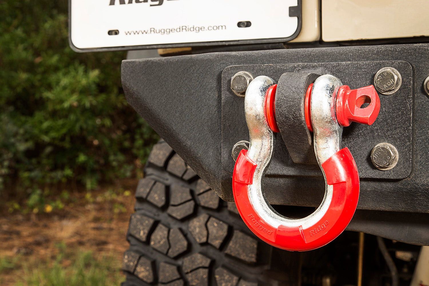 ~(0.5 lbs. 8X6X2)~ D-Ring Shackle Isolator Kit Red Pair 3 4 inch