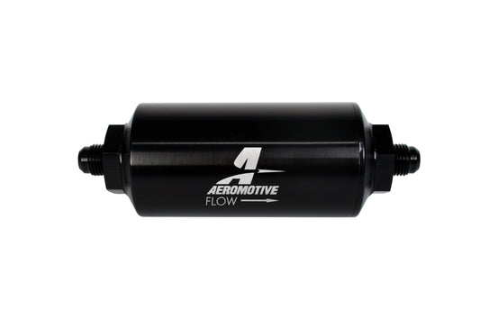 Filter In-Line 10-m Microglass Element AN-06 Male Bright-Dip Black 2 IN OD