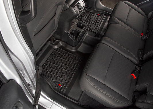 ~(17 lbs. 39X17X5)~ Floor Liner Front Rear Black 2018-2020 Jeep Wrangler JL 4 Dr