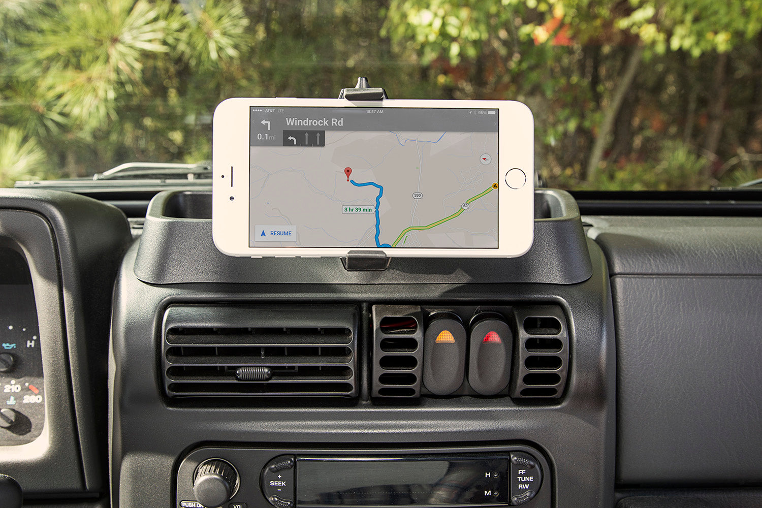 ~(1 lbs. 13X7X3)~ Dash Multi-Mount Phone Holder 97-06 Jeep Wrangler TJ LJ