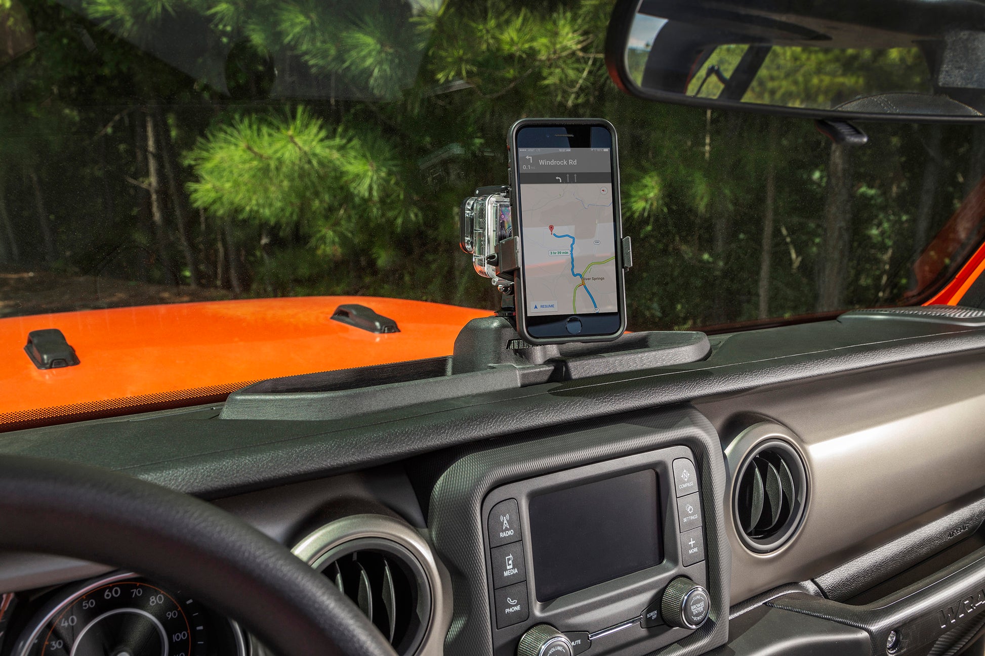 ~(1 lbs. 6X5X4)~ Dash Multi-Mount System Kit Phone Holder 18-21 Jeep Wrangler   20-21 Gladiator