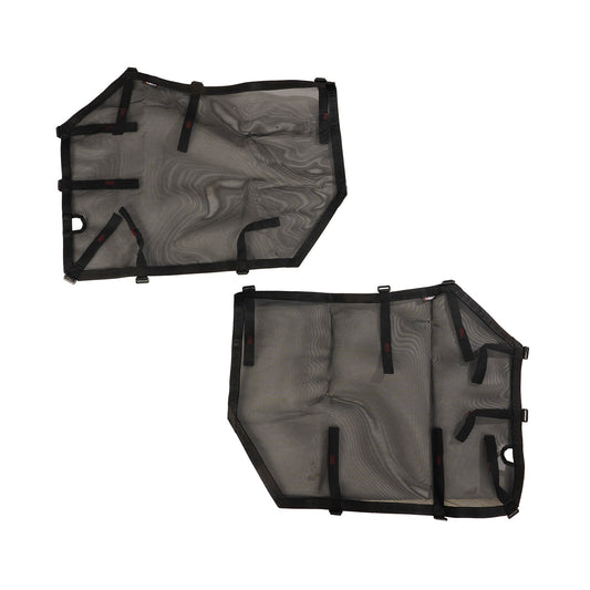 ~(3 lbs. 15X9X7)~ Fortis Tube Door Covers Front Pair Black 18-21 Jeep Wrangler JL JLU