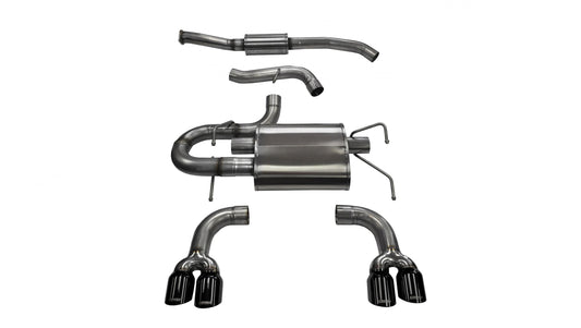 ~(67 lbs. 35X21X15)~ 3.0 Inch Cat-Back Sport Dual Rear Exhaust 3.5 Inch Black Tips 08-14 Subaru Impreza STI WRX Hatchback 2.5L Turbo Stainless Steel