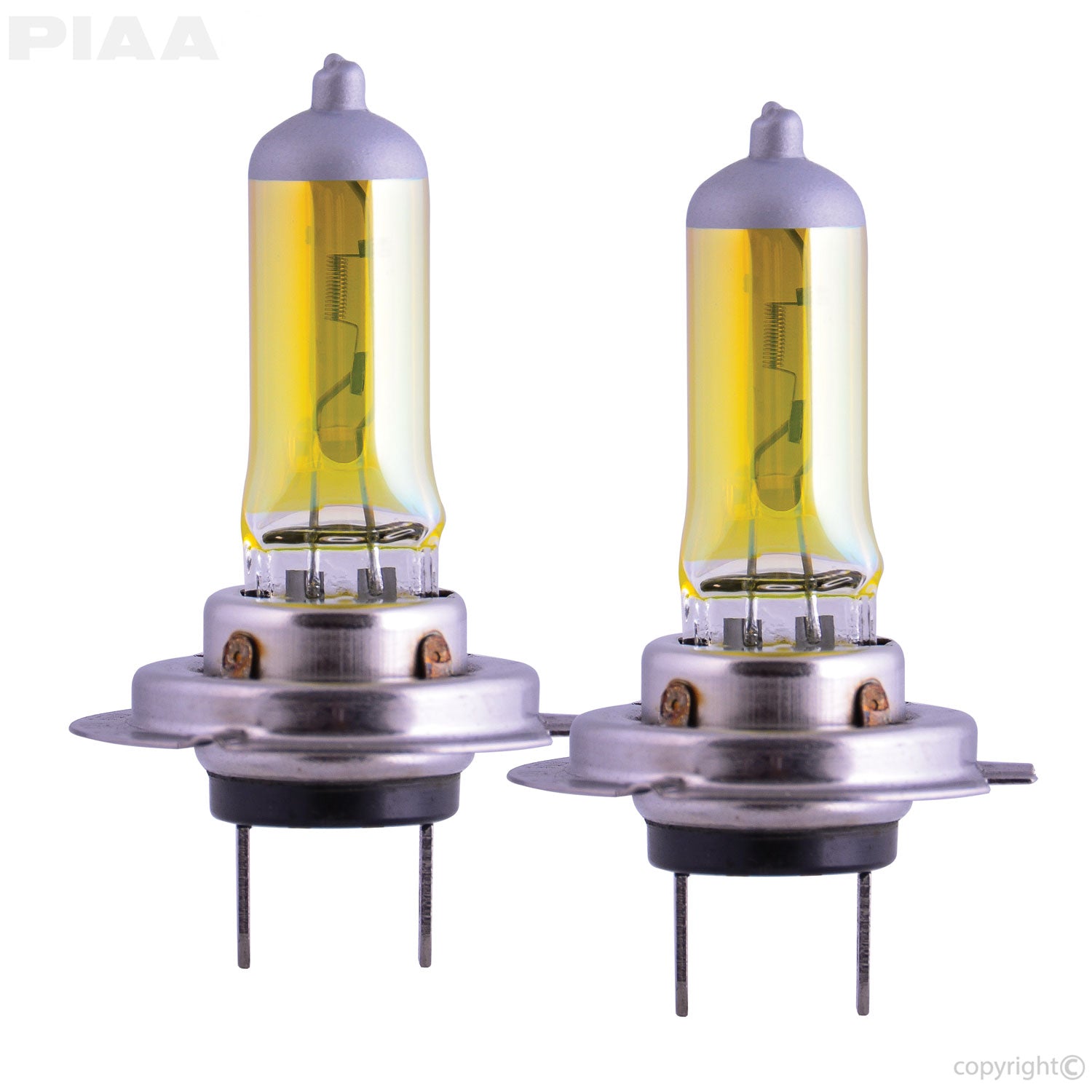~(0.3 lbs. 4X4X2)~ H7 Solar Yellow Twin Pack - 2500K - 12V 55W