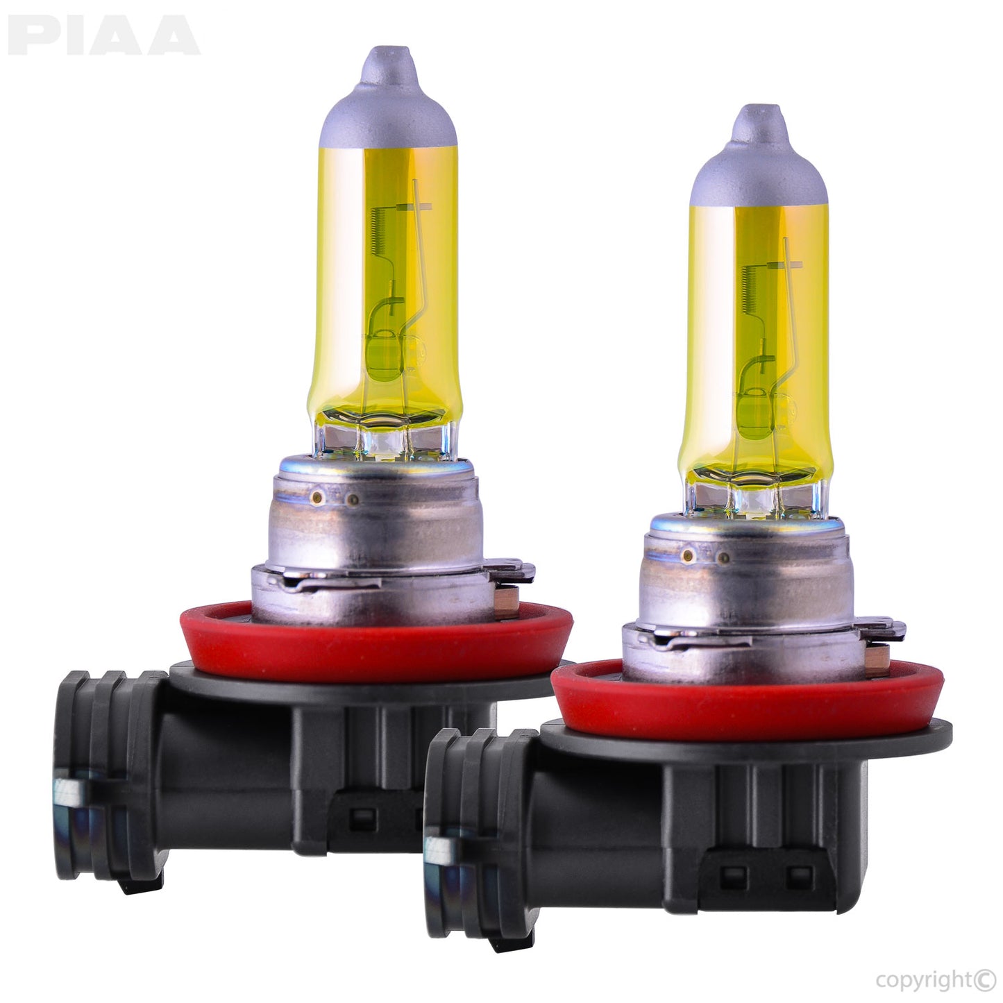 ~(0.3 lbs. 4X4X2)~ H8 Solar Yellow Twin Pack - 2500K - 12V 35W