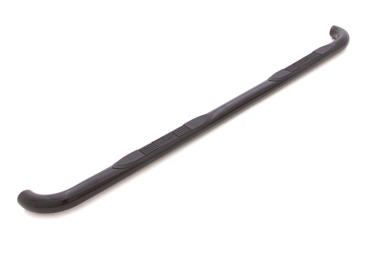 ~(54 lbs. 83X9X9)~ 2009-2017 DODGE RAM 1500 CREW CAB PICKUP BLACK NERF BARS 3 In ROUND BENT STEEL