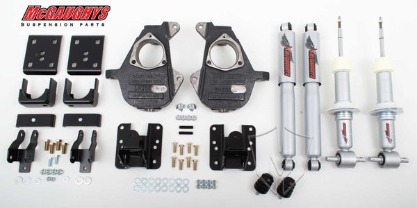 ~(101 lbs. 24X18X15)~ 07-13 GM TRUCK (1/2TON 2WD) 3/5 OR 4/6 SPINDLES(/ADJUSTABLE FRONT STRUTS) REAR SHOCKSFLIP KIT ADJ. REAR HANGERSREAR SHOCK EXTENDERS