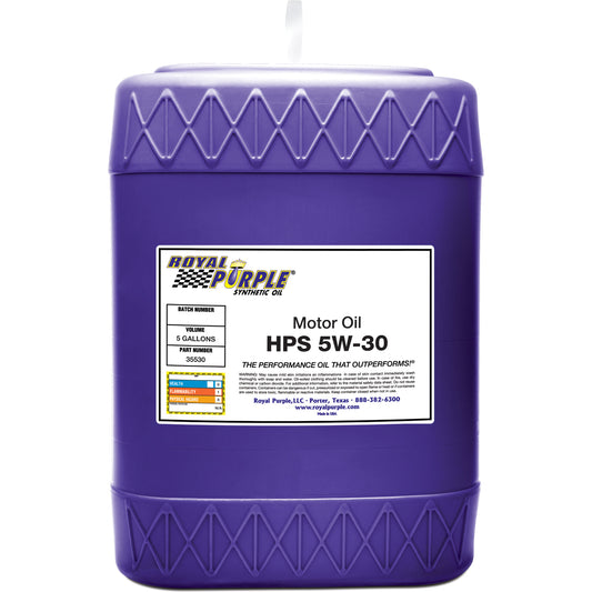 ~(39 lbs. 15X11X11)~ Royal Purple HPS 5W-30 High Performance Street Synthetic Motor Oil with Synerlec - 5 Gallon Pail
