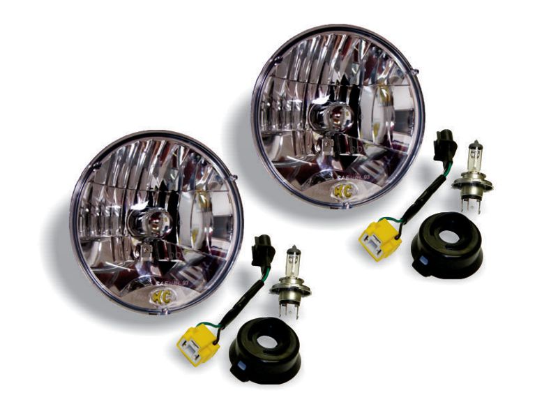 ~(2 lbs. 11X9X6)~ Headlight Jeep JK 07-18 H4 DOT (pr)