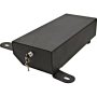 ~(14.7 lbs. 19X9X5)~ Underseat Lock Box Black Jeep 07-17 Wrangler 2-Dr/4-Dr; Will not fit 11-17 JK 2-door; Includes RelocatIon Kit for Unlimited with new wiring plug; Fits under driver side seat