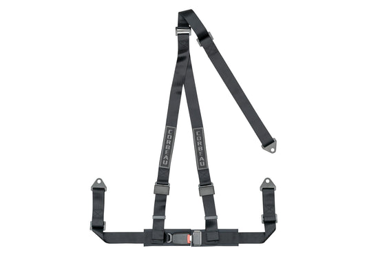 ~(4 lbs. 12X9X3)~ Black 3-Point Bolt-in Harness