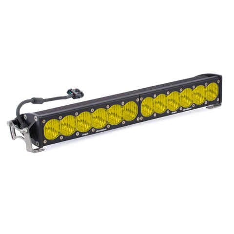 ~(8 lbs. 25X7X5)~ 20 Inch LED Light Bar Single Amber Straight Wide Driving Combo Pattern OnX6 Baja Designs
