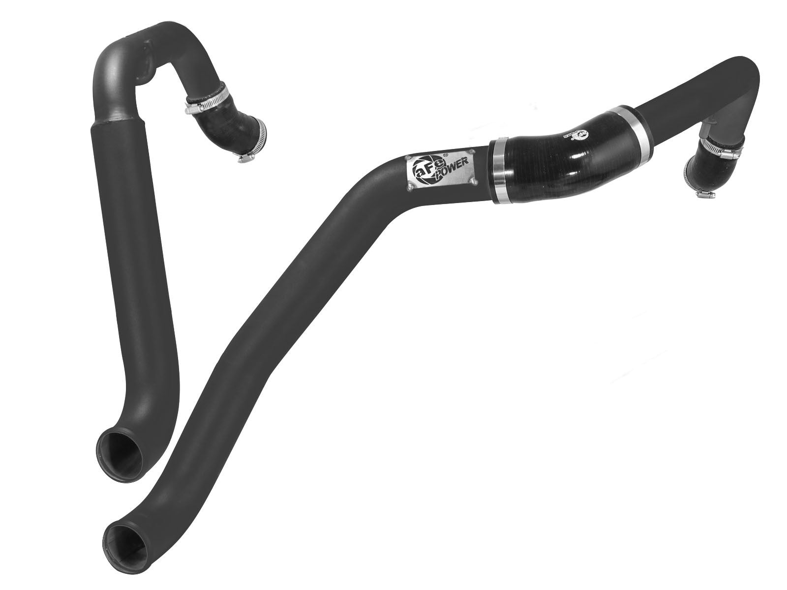 ~(15 lbs. 23X16X13)~ BladeRunner 2 IN to 2-1/2 IN Aluminum Hot Charge Pipe Black Ford F-150 15-19 V6-3.5L (tt)