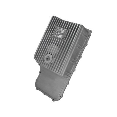~(17 lbs. 17X13X7)~ aFe Power Transmission Pan Raw w/ Machined Fins Ford Diesel Trucks 11-19 V8-6.7L (td)