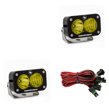 ~(16 lbs. 12X10X8)~ S2 Pro Pair Driving/Combo LED Amber Baja Designs