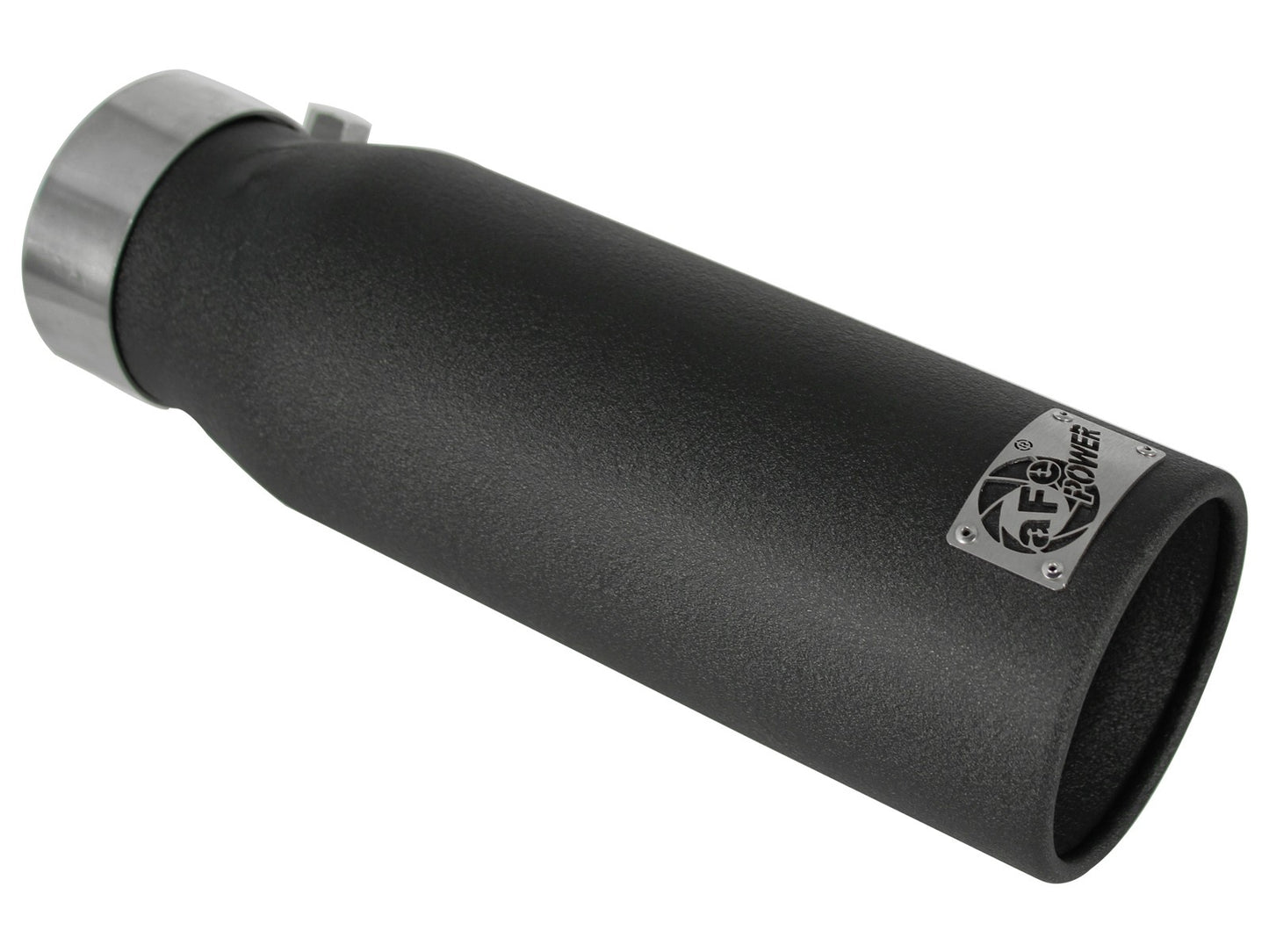 ~(6 lbs. 18X6X6)~ MACH Force-Xp 409 Stainless Steel Clamp-on Exhaust Tip Black 3 IN Inlet x 4 IN Outlet x 12 IN L