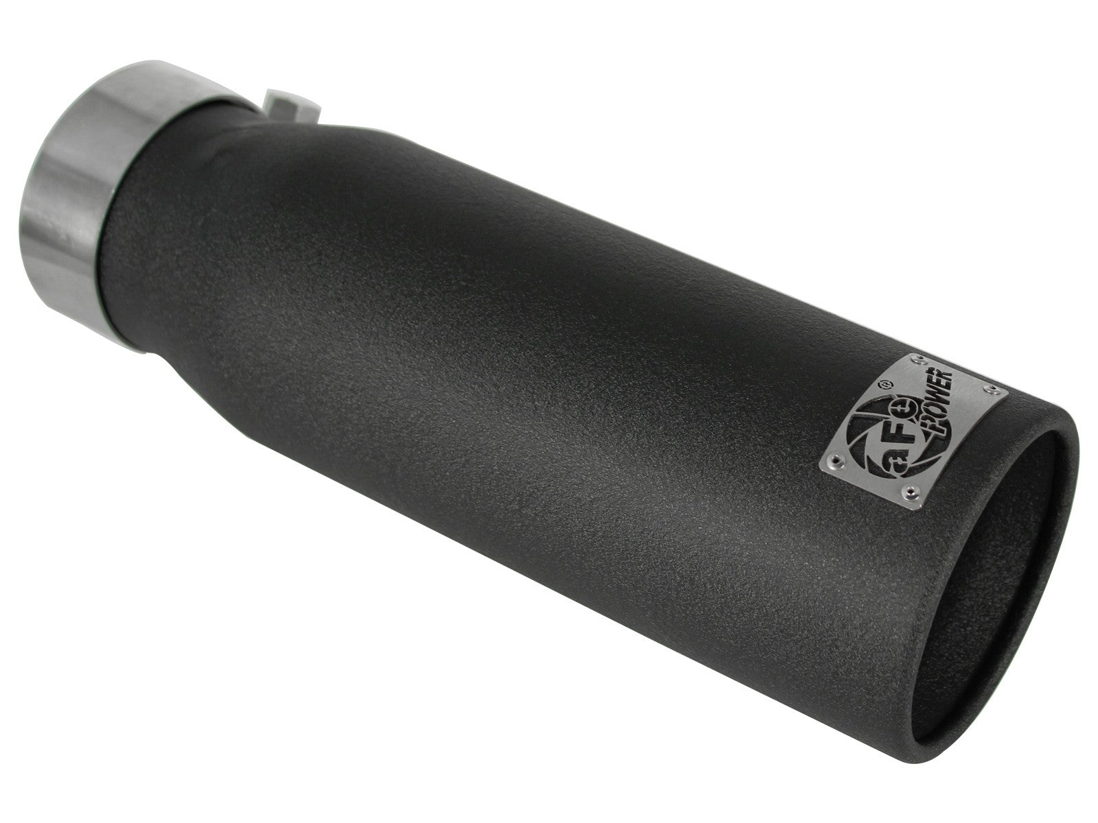 ~(6 lbs. 18X6X6)~ MACH Force-Xp 409 Stainless Steel Clamp-on Exhaust Tip Black 3 IN Inlet x 4 IN Outlet x 12 IN L