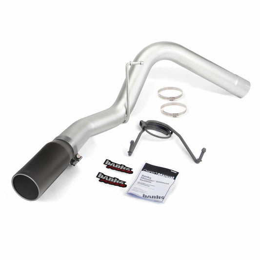 ~(36 lbs. 39X14X11)~ Monster Exhaust 4.0 Single S/S-Black Tip - 2013-18 Ram 6.7L CCSB