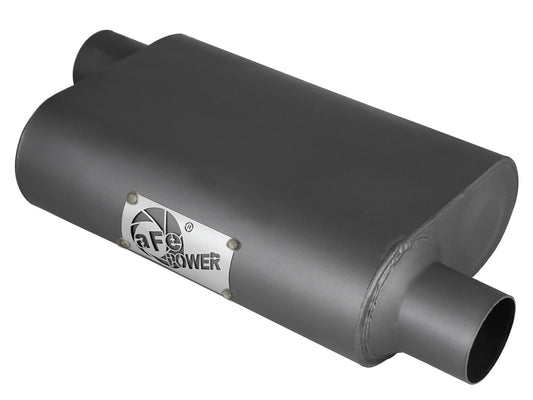 Scorpion Aluminized Steel Muffler 2-1/2 IN ID Offset/Offset x 10 IN W x 4 IN H x 13 IN L - Oval Body