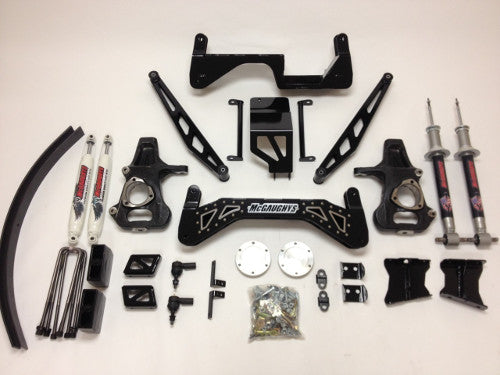 BLACK STAINLESS KIT 2007-2013  2WD 7 in LIFT KIT  1/2 TON GM TRUCK  W/ ADJUSTABLE FRONT STRUTS AND REAR SHOCKS