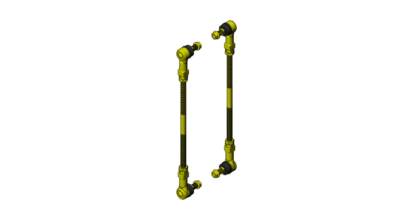 ~(2 lbs. 12X4X4)~ Jeep Wrangler Adjustable Rear Sway Bar End Link 07 Up JK/JL Adjustable Front Sway Bar End Link 07-18 JK