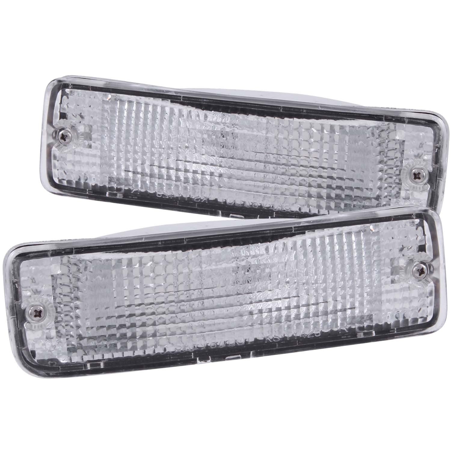 Euro Parking Lights Chrome w  Amber Reflector