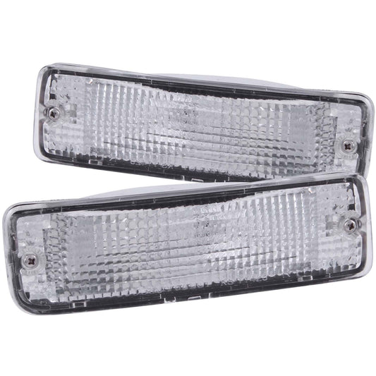 Euro Parking Lights Chrome w  Amber Reflector
