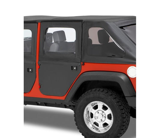 ~(34 lbs. 40X30X4)~ Jeep 07-17 Wrangler Unlimited; Rear Doors;  2-piece full Fabric Doors; Front