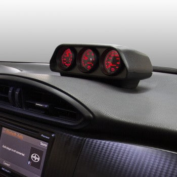~(1.1 lbs. 13X6X4)~ GAUGE MOUNT DIRECT FIT DASH TOP TRIPLE 2 1/16 IN SCION FRS / SUBARU BRZ