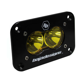 ~(2 lbs. 6X6X6)~ LED Work Light Amber Lens Spot Pattern Flush Mount Each S2 Sport Baja Designs
