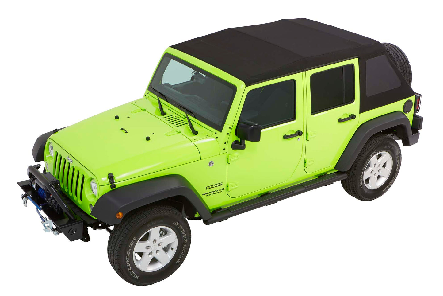 ~(72 lbs. 60X27X7)~ Trektop NX Glide Twill Jeep 07-17 Wrangler Unlimited 4-Door; includes convertible top folding frame
